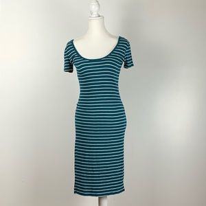 Stripped bodycon dress